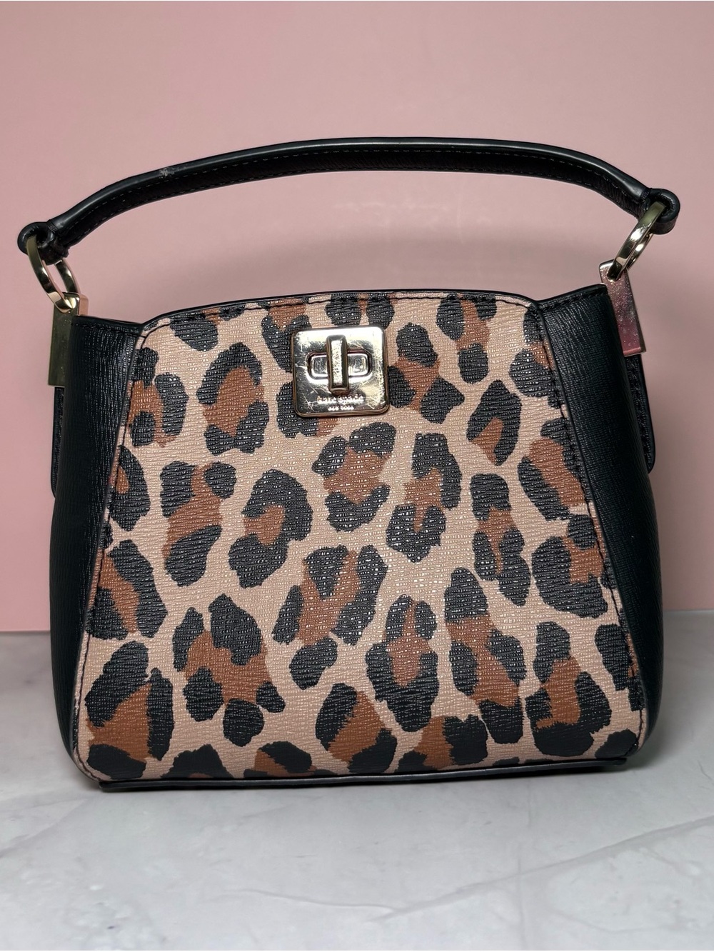Kate Spade Phoebe Leopard Print Mini Crossbody Top Handle Bag KJ929